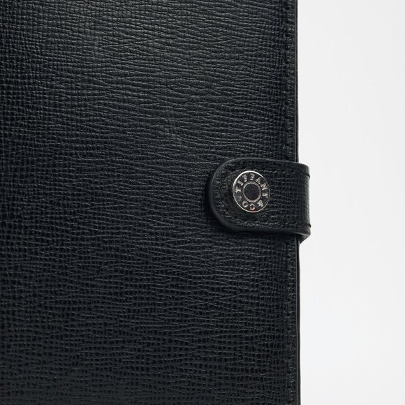 Tiffany & Co. Black Grained-Leather Snap-Closure Passport Cover - Picture 6 of 8